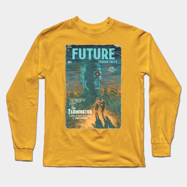 Future Terror Tales Long Sleeve T-Shirt by sandradeillustration